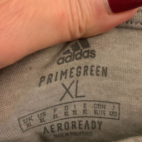 ADIDAS MENS T SHIRT GRAY LOGO SZ XL - Picture 3 of 5